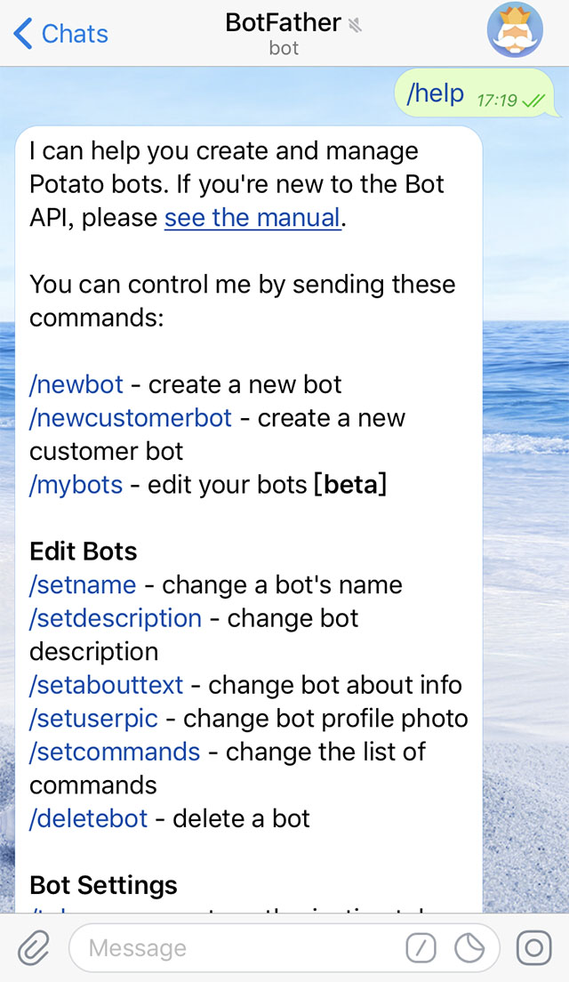 Potato Bot 功能示意图